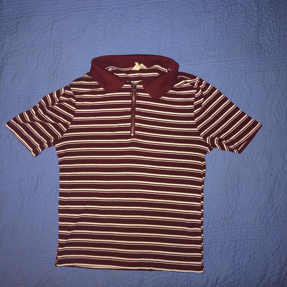 Tillys Zip-Up Crop Top